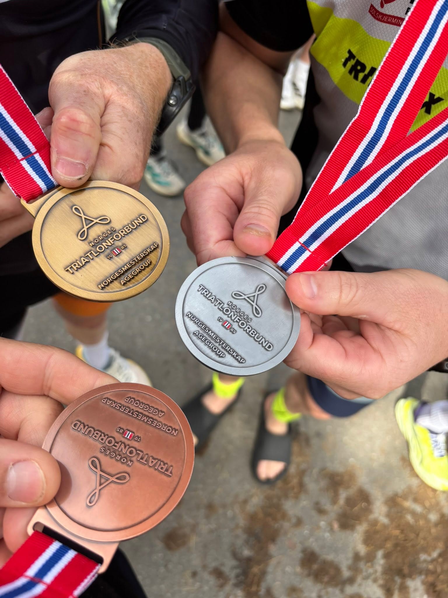 Medlemmer i Oslofjord Triatlon samlet på et arrangement